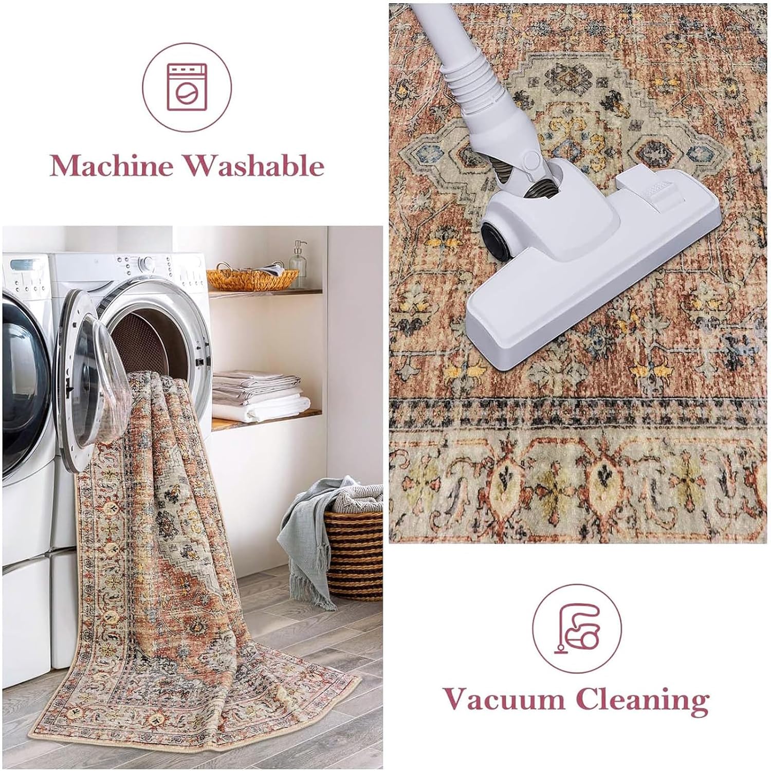 Lahome Oriental Kitchen Runner Rug Non Slip, 2x8 Runners for Hallways - Image 5