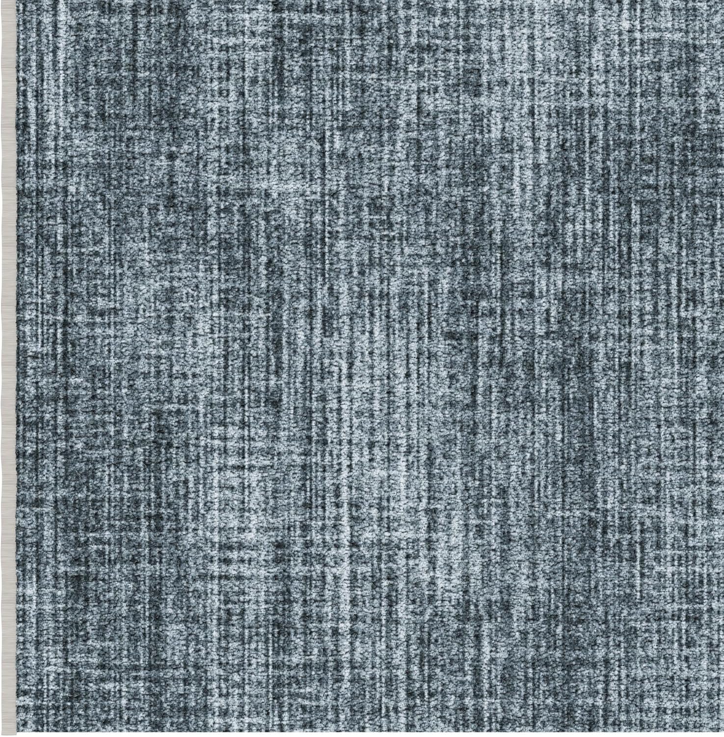 Ottomanson Runner Rug 1'10.5" x 8' – Soft Non-Slip Rug, Quick Dry Low Pile Carpet for Entryway, Kitchen, Hallway & Narrow Indoor Spaces, Solid Greyish Blue - Image 8