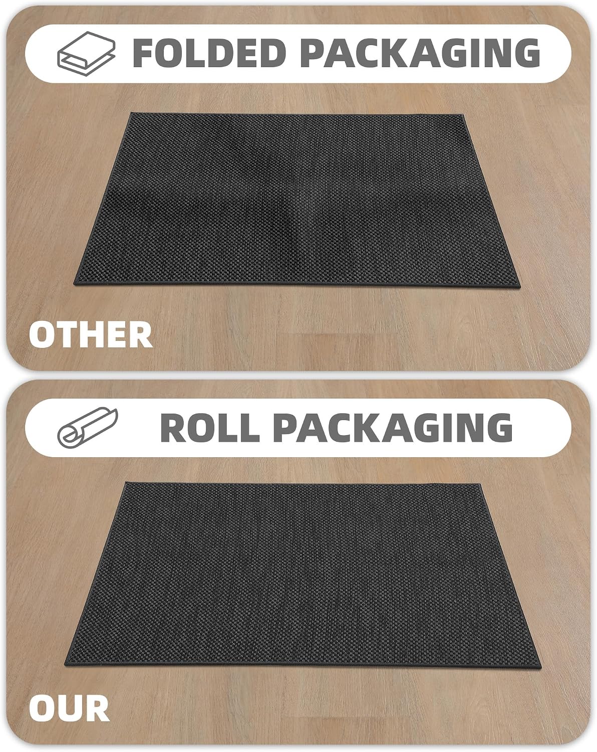 Color&Geometry Small Kitchen Rugs and Mats Non Slip Washable, Absorbent Easy Clean Narrow Kitchen Floor Mats with Rubber Backing for in Front of Sink, Laundry Room,17"X70",Grey - Image 5