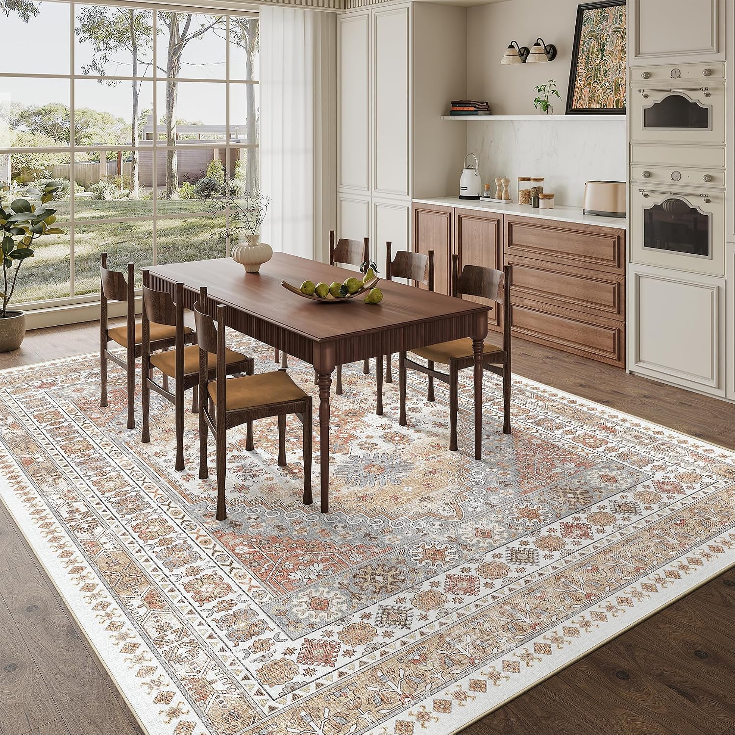 zesthome 8x10 Area Rugs for Living Room,Large Washable Rug,Orange - Image 8