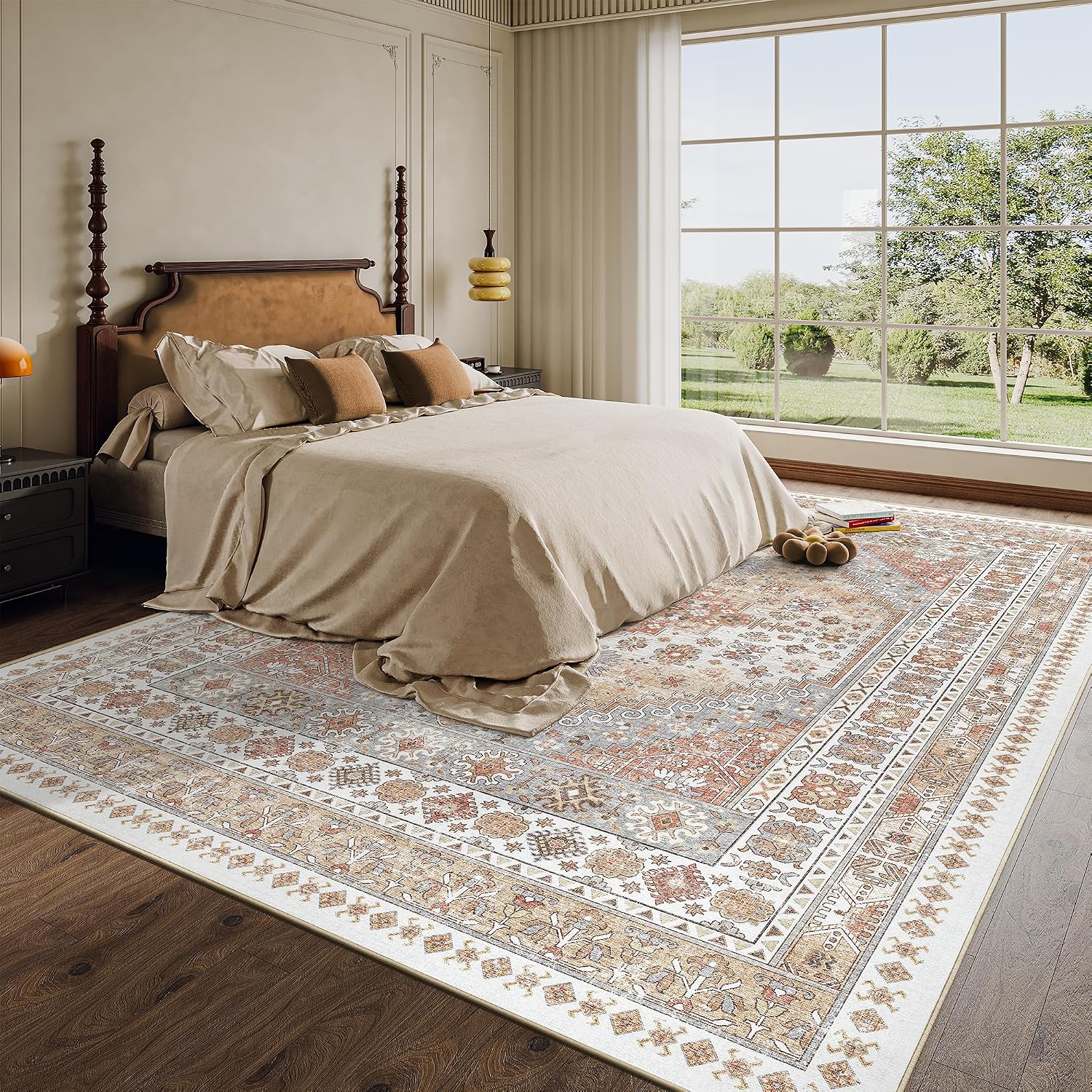 zesthome 8x10 Area Rugs for Living Room,Large Washable Rug,Orange - Image 9